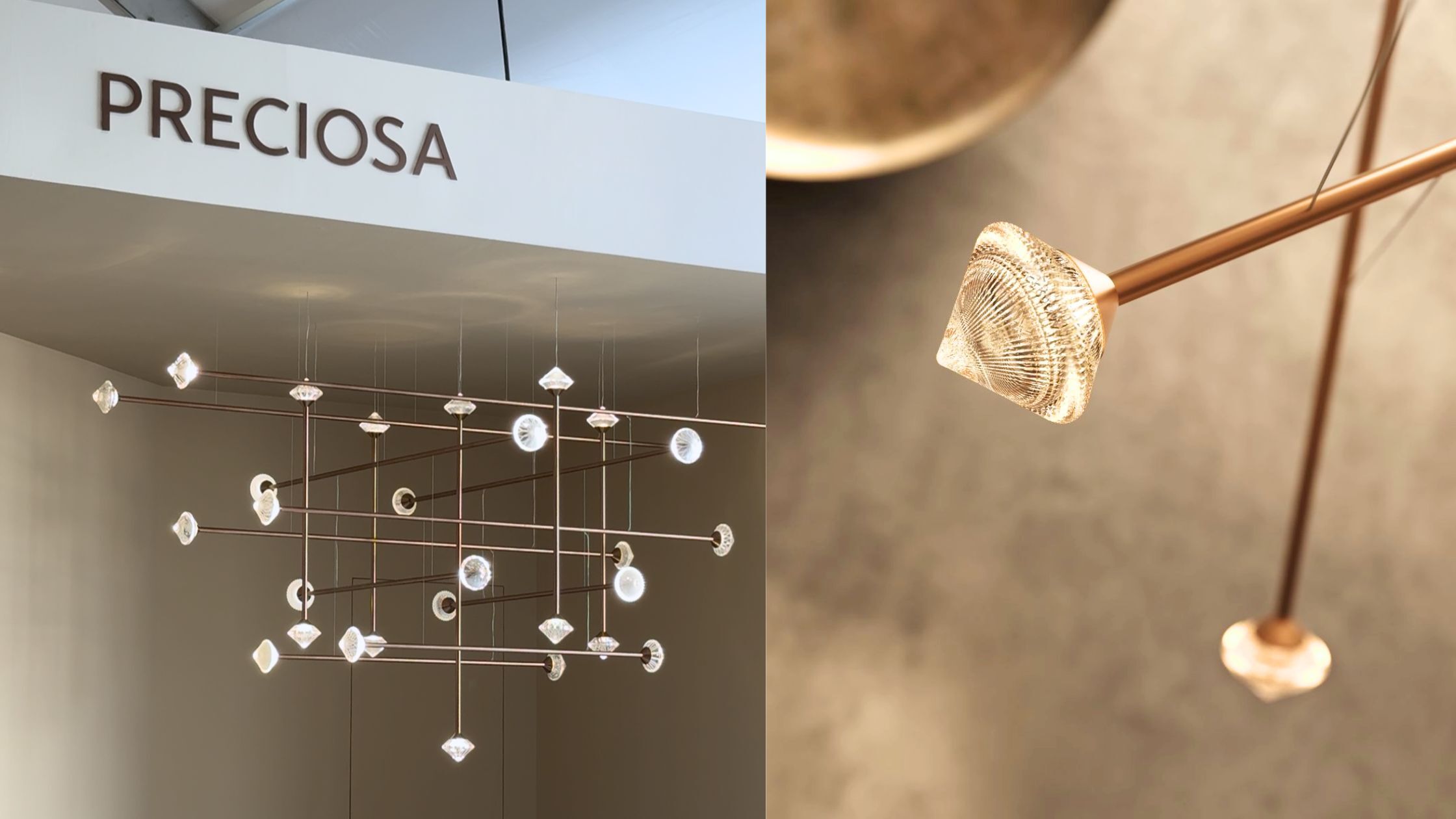 Preciosa geometric chandelier where sculpture meets geometry