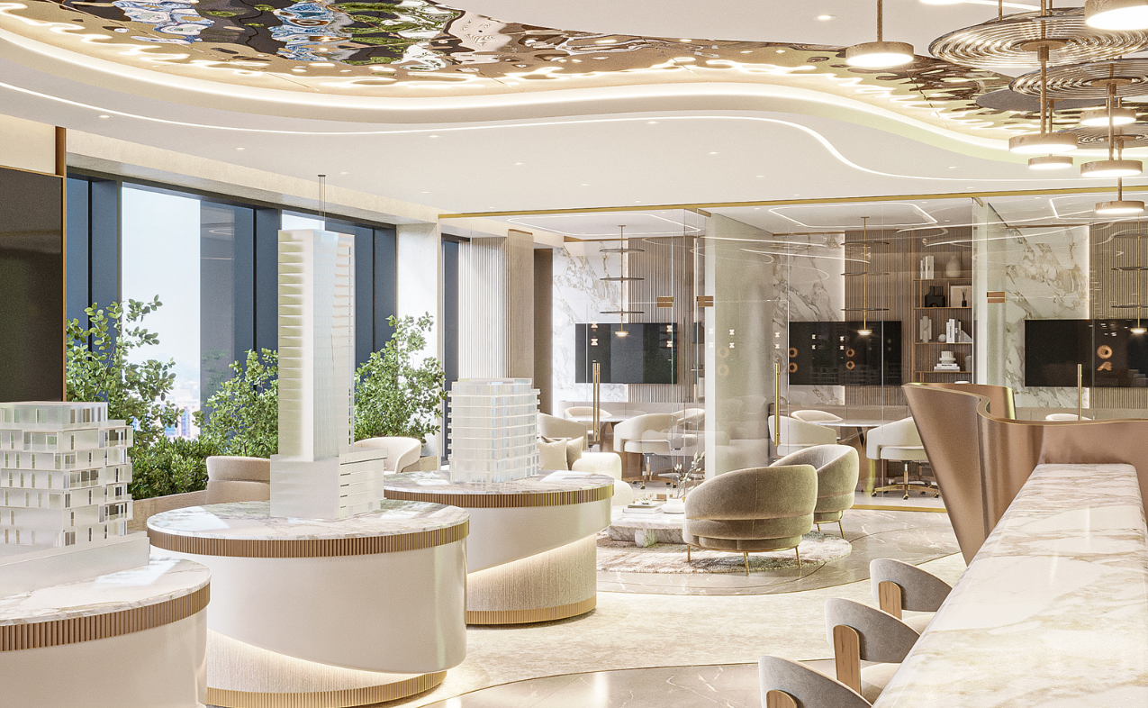 Modern show apartment designed with Dubai interior design